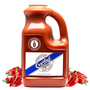 Crystal Louisiana's Pure Hot Sauce, Original - 1 Gallon 128 Fl Oz (Pack of 1) - Picture 1 of 9