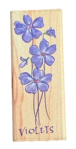 Veilchen Blume Pflanze Blüte Natur Garten Wald Hampton Kunst Holz Stempel - Bild 1 von 5