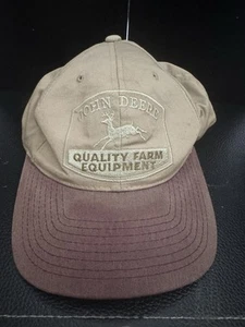 JOHN DEERE HAT TAN WORN CAP - Picture 1 of 2