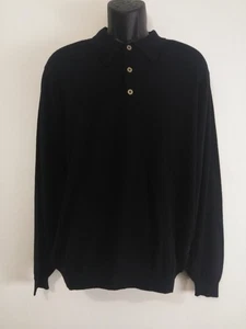 Suéter Polo Brooks Brothers Cuello 100% Lana Merino AZUL Para Hombre L (LEER) - Imagen 1 de 8