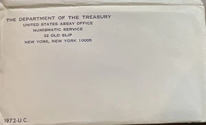 1972 United States Mint Uncirculated 11 Coin Set BU P and D Mint with Envelope - Picture 1 of 3