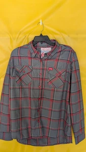 Dixxon Flannel Co Bucktown Shirt Womens Large Gray Plaid Snap Button Up - Imagen 1 de 10