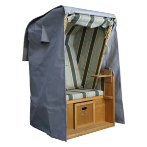 Strandkorb Schutzhülle LKW-Plane, grau 1 Sitzer 95cm - Bild 1 von 3