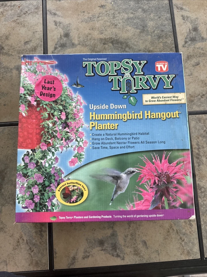 Topsy Turvy Al revés Colibrí Mariposa Hangout - Kit Maceta Patio Porche Foto 1 de 1