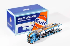 ZD 1:64 Blue Gulf Actros Gigaspace 4x2 Trailer LKW Modell Diecast Metall Auto BN - Bild 1 von 4