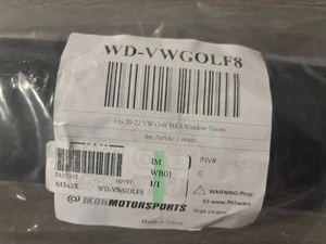 Window Visor Deflectors for 20-22 VW Golf MK8 Acrylic Smoke Tinted - Picture 1 of 4