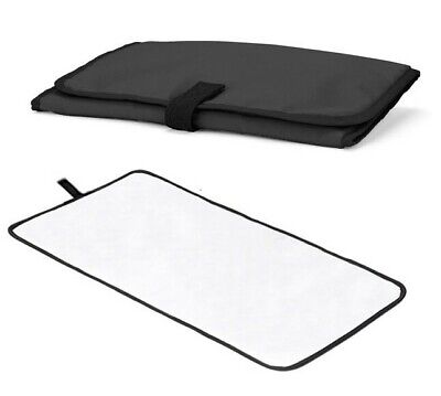 Baby Travel Changing Mat Waterproof Washable Portable Foldable Change Pad Black • 5.99£