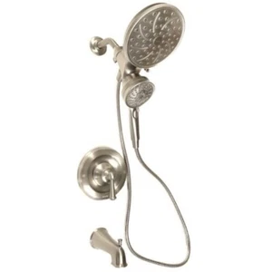 MOEN Brecklyn 82611 SRN-6-Spray Tub Shower Faucet w/ Magnetix Rainshower-Nickel - Picture 1 of 11