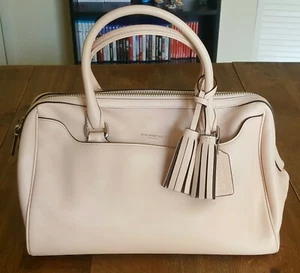  Vintage Women's Coach Brand Genuine Leather Pink Carrier Style Handbag/Purse - Picture 1 of 8