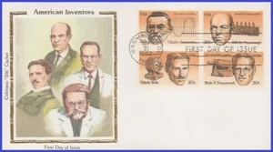 USA5 #2055-58 U/A COLORANO SILK FDC BL4 American Inventors - Bild 1 von 1