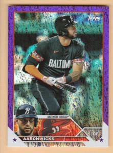 2023 Topps Update Series #US299 Aaron Hicks /799 Purple Foilboard #'ed 031/799 - Bild 1 von 4
