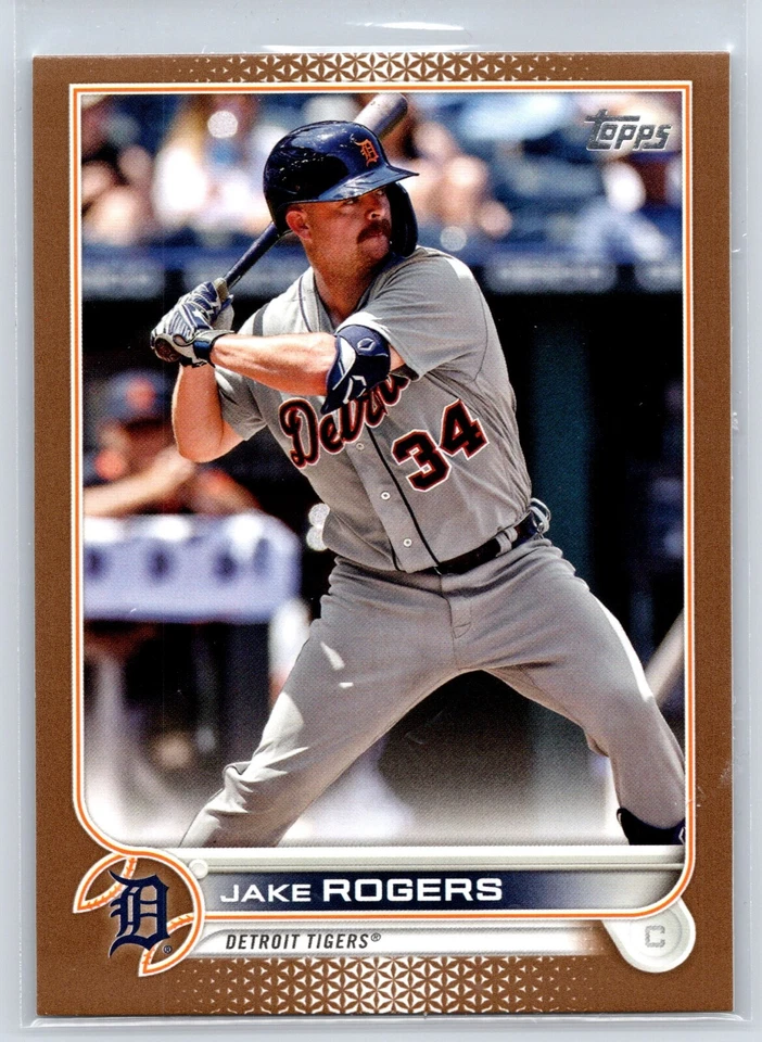2022 Topps Baseball Jake Rogers 198 Detroit Tigers Bronze 0738/2022 - Image 1 of 2
