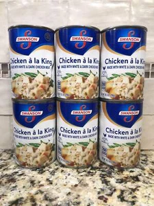 6 CANS Swanson Chicken á la King with White and Dark Meat Chicken 10.5 Oz - Picture 1 of 5