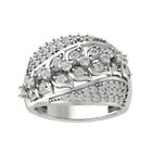 10k White Gold 1ct Diamond Fashion Ring for Women Sz 7 Color-IJ Clarity-I2I3