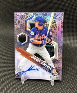 2021 Bowman High Tek Andres Gimenez /150 ON CARD AUTO PURPLE SP RC No. PHT-AG π - Picture 1 of 17