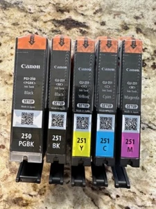 Canon ORIGINAL OEM PGI-250 CLI-251 SET 5 CMYK - VERSIEGELT - KEINE BOX - KOSTENLOSER VERSAND - Bild 1 von 2