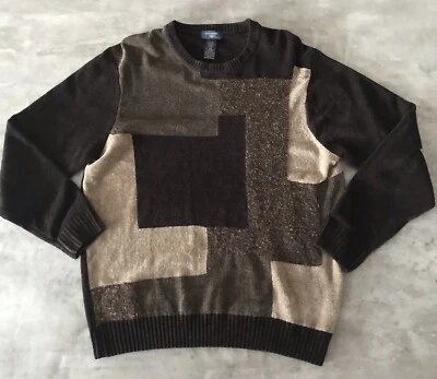 Suéter De Colección Años 90 Y2K Para Hombres Grande Lana Geométrico Grunge Patinador Abuelo Hip Hop Foto 1 de 4