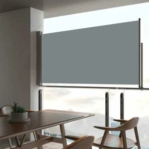 Patio Retractable Side Awning 31.5"x118.1" Gray vidaXL - Picture 1 of 8