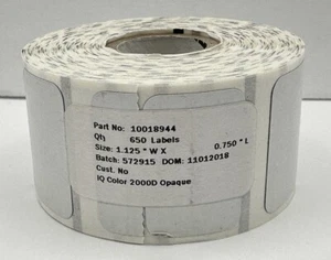 1,300 Zebra Technologies Direct Thermal Labels 1 1/8" x 3/4" (2 rolls) #10018944 - Picture 1 of 4