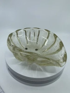 VTG MCM Murano Large Seashell 1950’s Mid Century Modern Venetian Mercury Italy - Picture 1 of 24