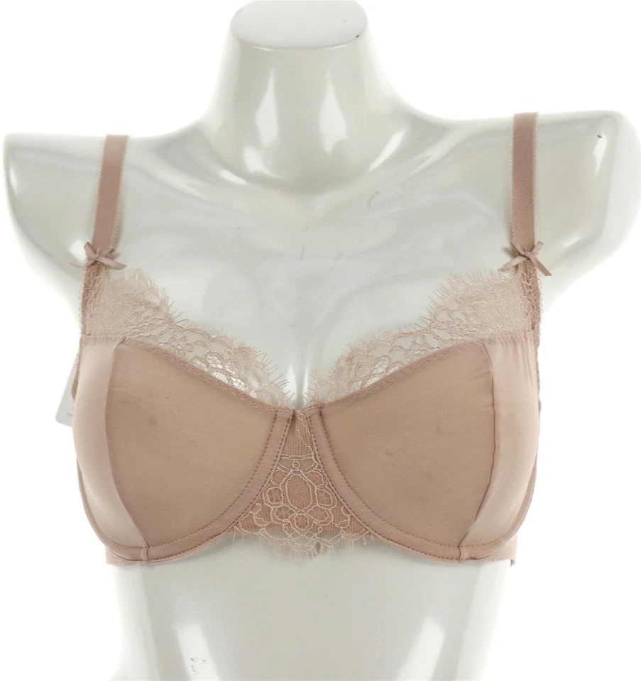 Wolford 254359 Womens Underwired Lace Cup Bra Rosepowder Size 34 C