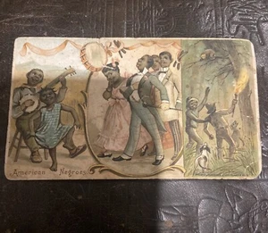 Arbuckle Coffee Victorian Rare Trade Card - American Negroes No.48 - Bild 1 von 11