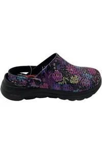 Skechers GOwalk 5 Washable Floral Mules Tropical Magic Black/Multi - Picture 1 of 5