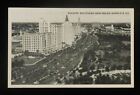 1930s Aerial View Biscayne Boulevard Old Cars Miami FL Dade Co Postcard Florida