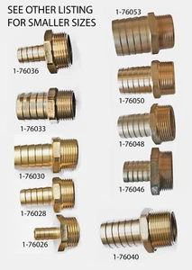 Brass male hosetails - choose thread and hose size.  1" to 1.1/2" bsp range - Picture 1 of 1