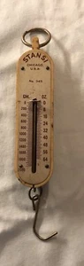 Vintage STANSI Handwaage Chicago, Illinois USA Front Metal Plate - Bild 1 von 8
