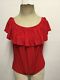 NOBO RED SHORT SLEEVE COLD SHOULDER ONE PIEVE BODY SUIT BLOUSE NEW 3XL 