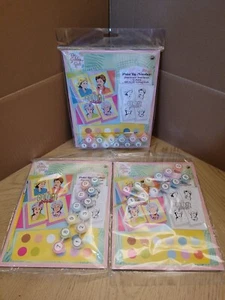 Set of (3) The Golden Girls TV Show Paint By Numbers Board Set Brush 12 Colors - Picture 1 of 5