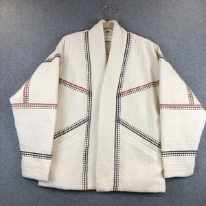 BLANKNYC Quilted Open Jacket Winter White Womens Small Embroidered Pockets - Picture 1 of 11