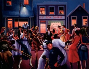 Blues By Archibald Motley - Quality Matte Print - FRAME ME - Picture 1 of 2