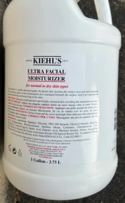 Kiehl's Ultra Facial Moisturizer Normal 2 Dry Skin 1 gallon lotion creme Squalan - Image 1 of 3