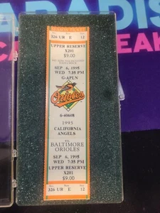 CAL RIPKEN JR PARTITA CONSECUTIVA 2131 PASSAGGI GEHRIG 1995 BIGLIETTO COMPLETO 6 SETTEMBRE 1995 - Foto 1 di 2