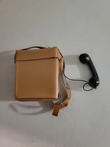 Vintage 1964 GI Joe Action Soldier Field Telephone Hasbro Japan Brown Vinyl Case - Picture 1 of 4