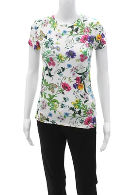 L'Agence женщин Джерси цветочный ворота белый короткий рукав футболка размер M - Изображение 1 из 4