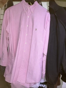 Ralph Lauren Men’s Pink Polo Shirt 17-33 Yarmouth Cotton - Picture 1 of 4