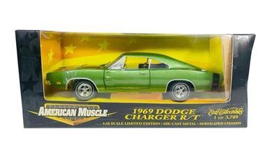 #32255 Ertl American Mu$cle Green/Black 1969 Dodge Charger R/T ~Sealed 1:18 1999 - Image 1 of 4