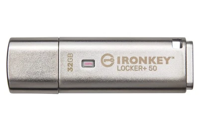 Kingston IronKey Locker+ 50 USB Flash Drive XTS-AES Encrypted for Data Protectio - Image 1 of 4