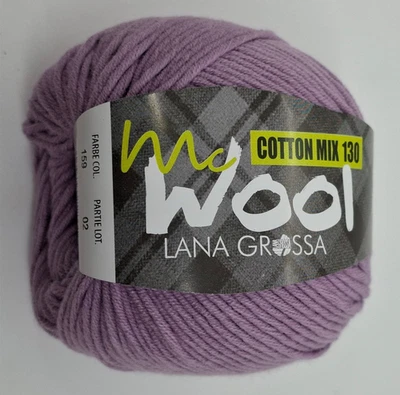 (50/kg): 50 g McWool COTTON MIX 130, Lana Grossa, Pt. 02, Fb. 159 #7740 - Bild 1 von 2