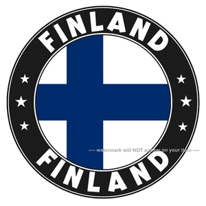 Pegatina de vinilo decorativa bandera país Finlandia #9211 dos piezas - Imagen 1 de 1