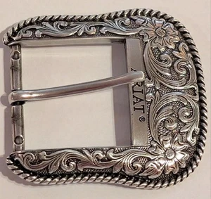Hebilla de cinturón estilo occidental tono plata Ariat edición limitada. Bonito diseño arremolinado BONITO - Imagen 1 de 4