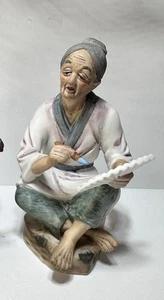 "ARTÍCULO DE SERVICIO POR RUBLOS VIEJAS PINTURA FIGURAS DE PORCELANA ARTE ASIÁTICO 6"" de alto" - Imagen 1 de 3