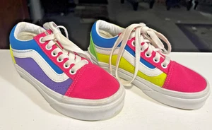 Vans Kinder Gr. 11 COLOR BLOCK Skaterschuhe SNEAKER PINK mehrfarbig OFF THE WALL - Bild 1 von 9