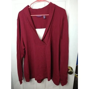 gloria Vanderbilt sports Woman 2X Burgundy Pullover Long Sleeve Lightweight... - Picture 1 of 9