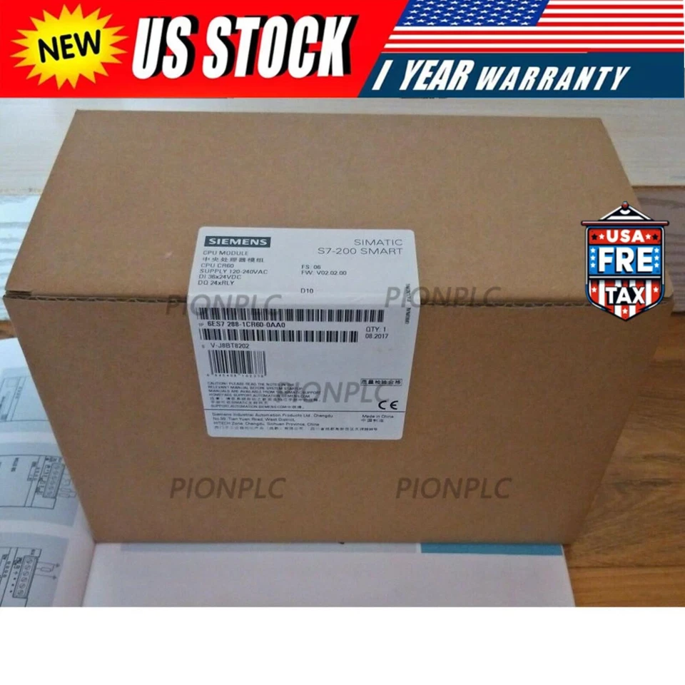 New Siemens 6ES7288-1CR60-0AA0 6ES72881CR600AA0 SIMATIC S7-200 SMART CPU CR60 - Image 1 of 1