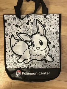 Pokemon 2024 World Championships Honolulu Reusable Tote Bag - Black White Eevee - Picture 1 of 2