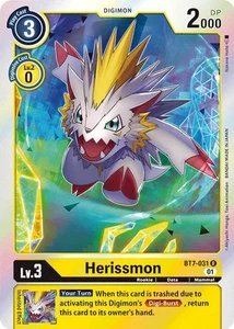 Foil Herissmon BT7-031 R Next Adventure Digimon Juego de cartas coleccionables - Imagen 1 de 2